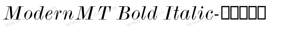 ModernMT Bold Italic字体转换